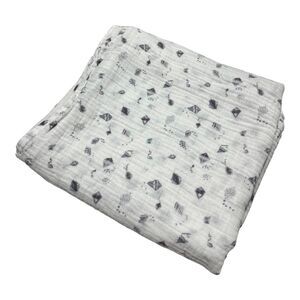 Kohl's Cares Kites Baby Muslin Swaddle Baby Blanket Gray Purple Cotton